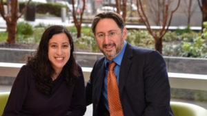 Donor Nina Martinez (left) with transplant surgeon Dorry Segev Credit: Johns Hopkins Medicine